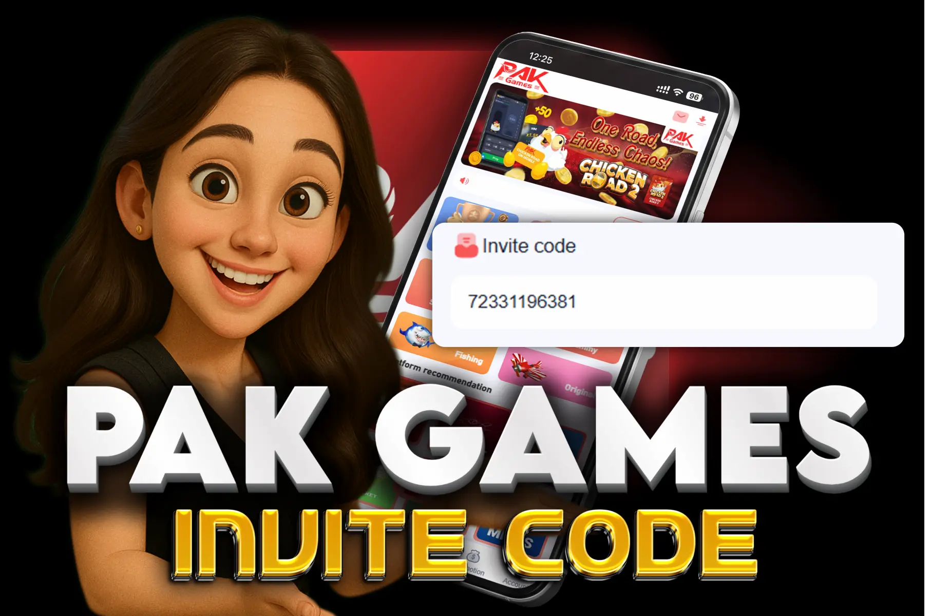 Pak Games invite code 72331196381